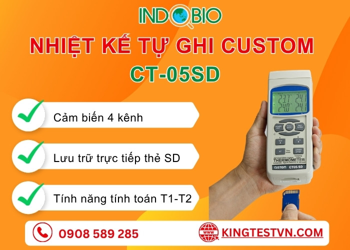 Thông số nhiệt kế tự ghi Custom CT-05SD